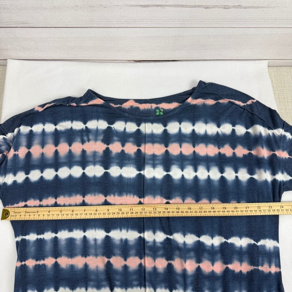 GreenTea Tie Dye Top Shirt Blue Pink Dolan Top Womens L - Picture 6 of 7